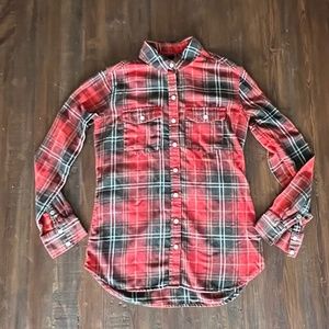 Mossimo Red Plaid Flannel Shirt